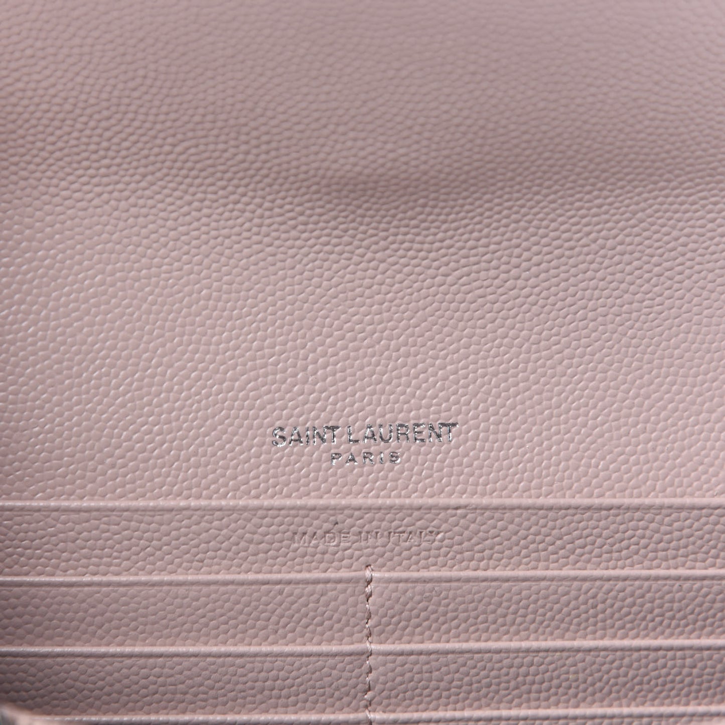 Grain De Poudre Matelasse Chevron Monogram Flap Wallet Pale Pink