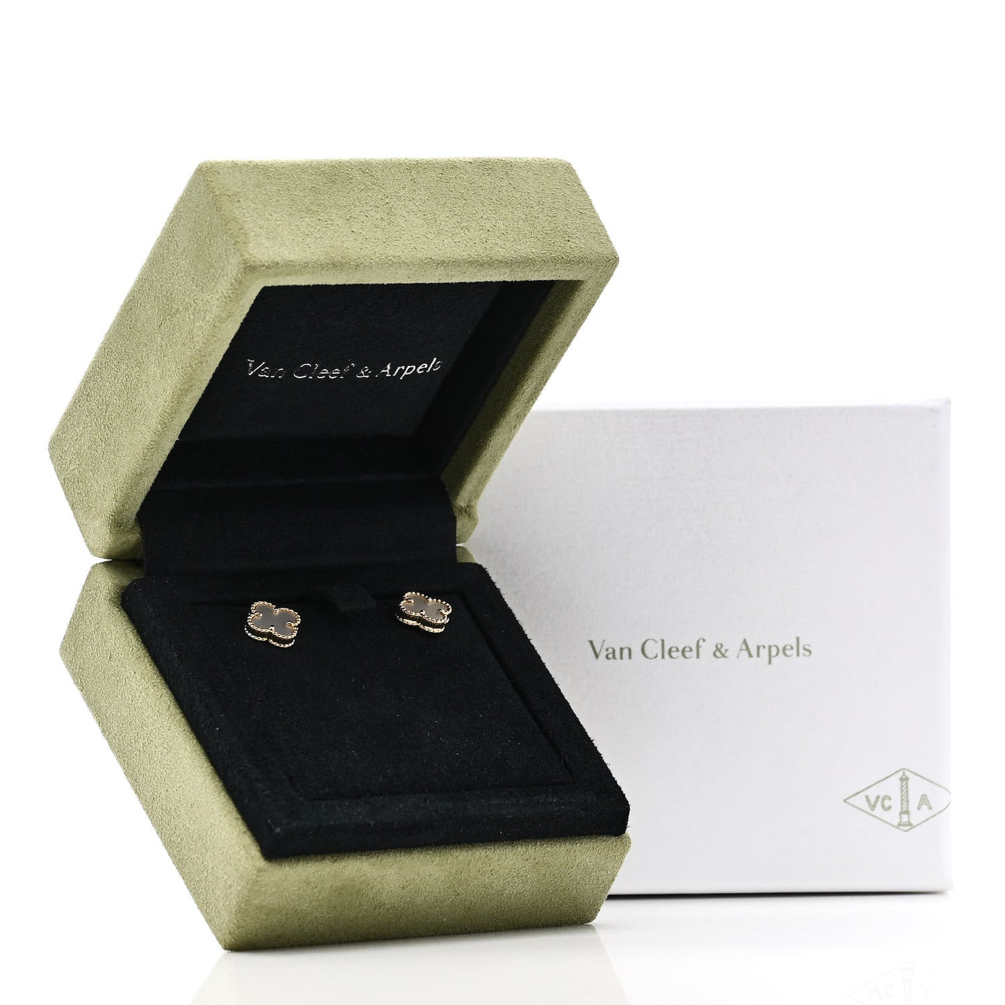 18K Yellow Gold Mother of Pearl Sweet Alhambra Earrings