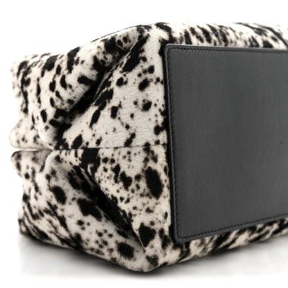 Chanel Pony Hair Printed Clutch With Chain Black White 9 of 11