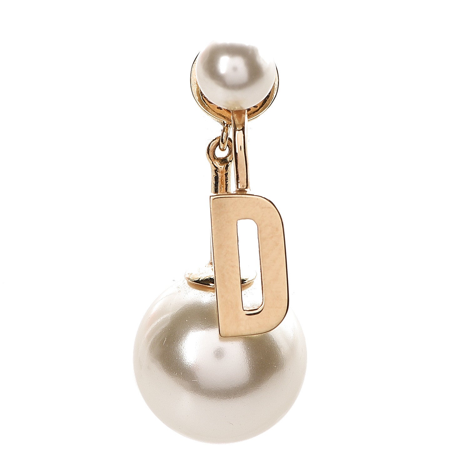 Christian Dior Pearl My ABCDior Tribale Earring Gold 1 of 4