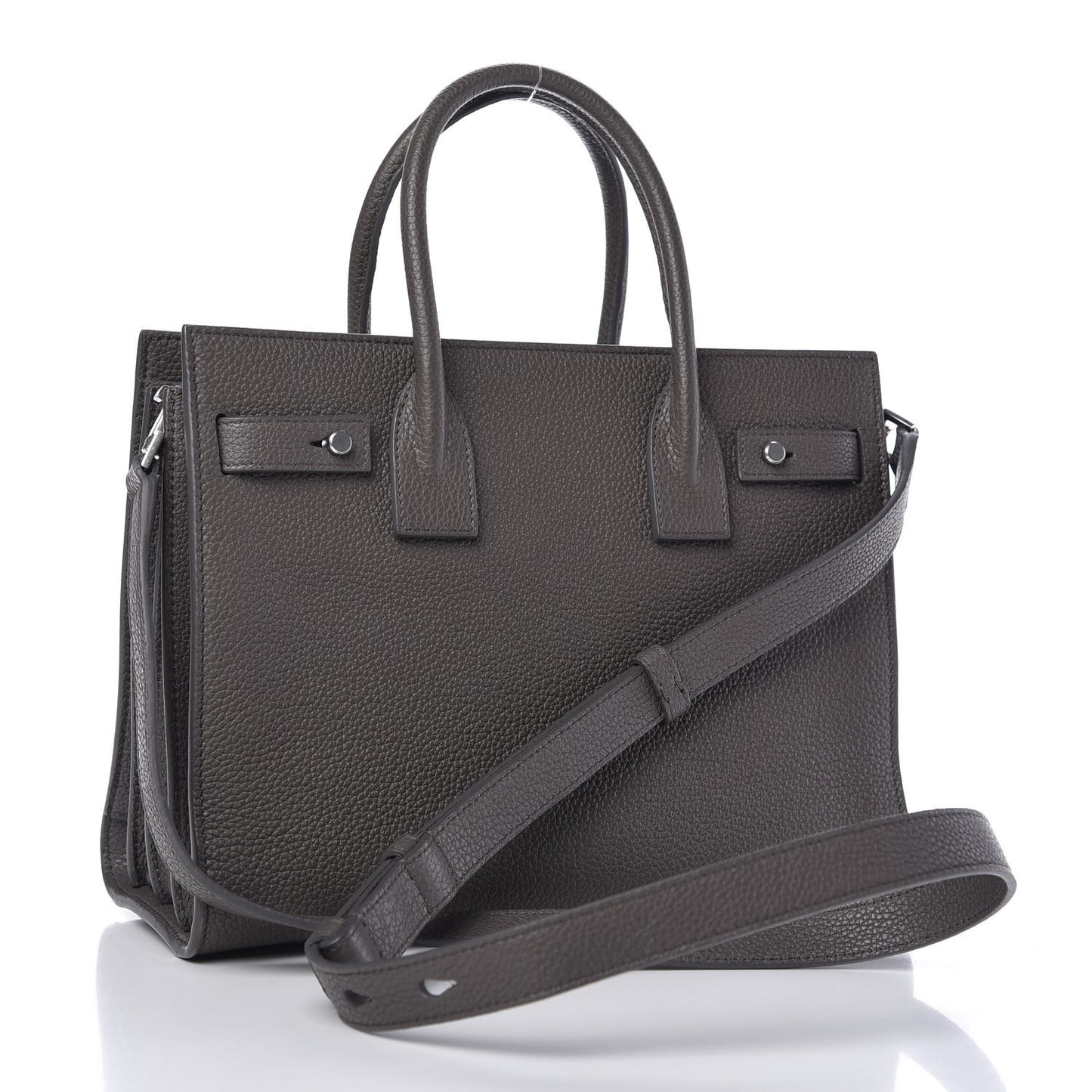 Grained Calfskin Baby Sac De Jour Supple Fog