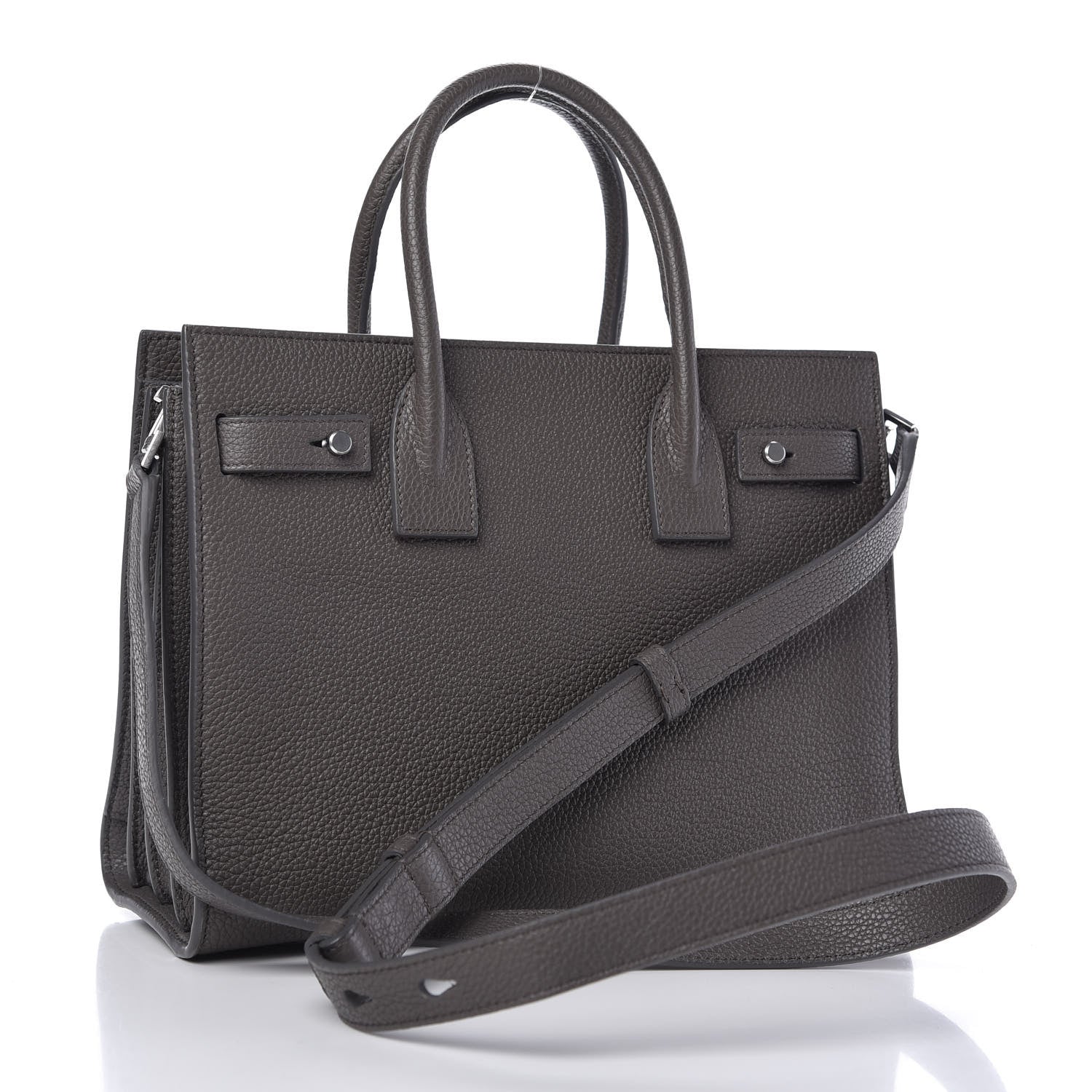 Saint Laurent Grained Calfskin Baby Sac De Jour Supple Fog 4 of 11