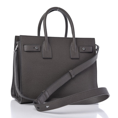 Saint Laurent Grained Calfskin Baby Sac De Jour Supple Fog 4 of 11