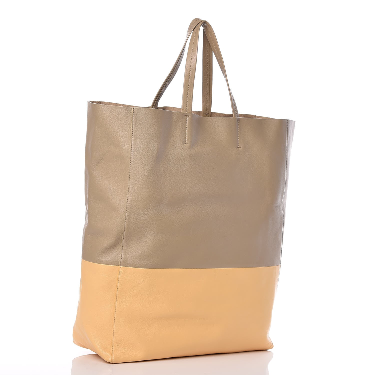 Celine Lambskin Vertical Bi-Cabas Butter 3 of 13