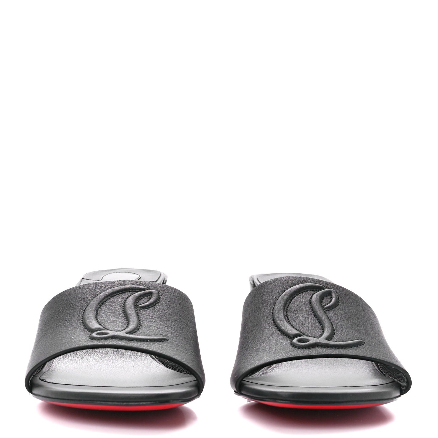 Calfskin Logo Embossed So CL 55 Mule 36.5 Black