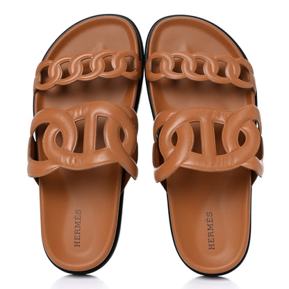 Hermes Nappa Extra Sandals 38 Naturel 5 of 10