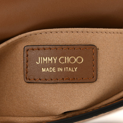 Jimmy Choo Calfskin Small Varenne Logo Embossed Shoulder Bag Brown 6 of 10