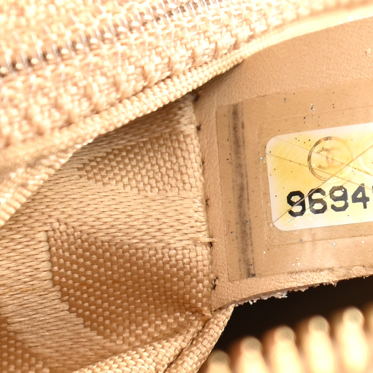 Chanel Calfskin Stitch Surpique Bowler Beige 7 of 10