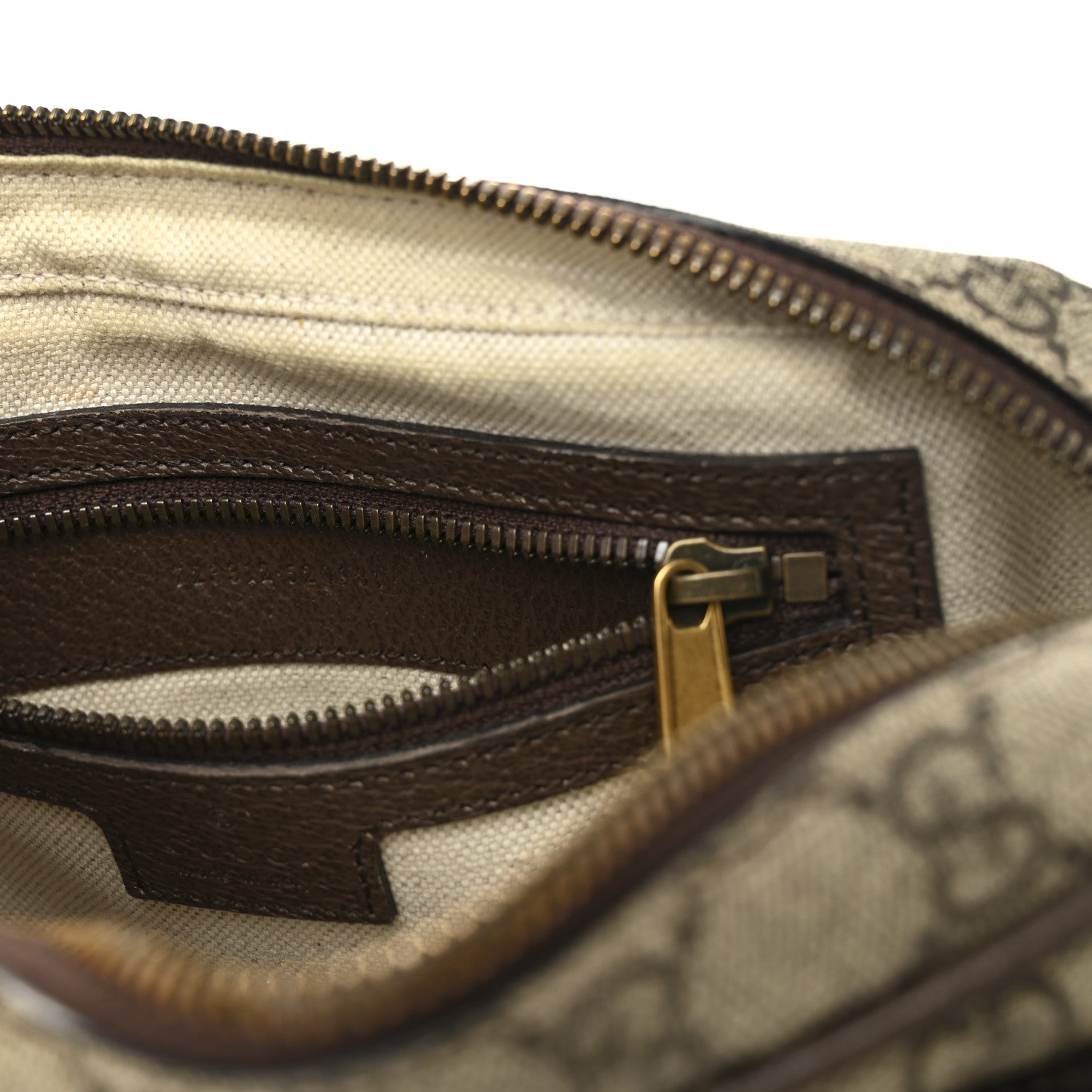 Gucci GG Supreme Monogram Textured Dollar Calfskin Web Small