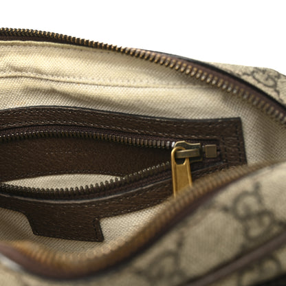 Gucci GG Supreme Monogram Textured Dollar Calfskin Web Small Ophidia Convertible Shoulder Bag Beige Ebony New Acero 7 of 14
