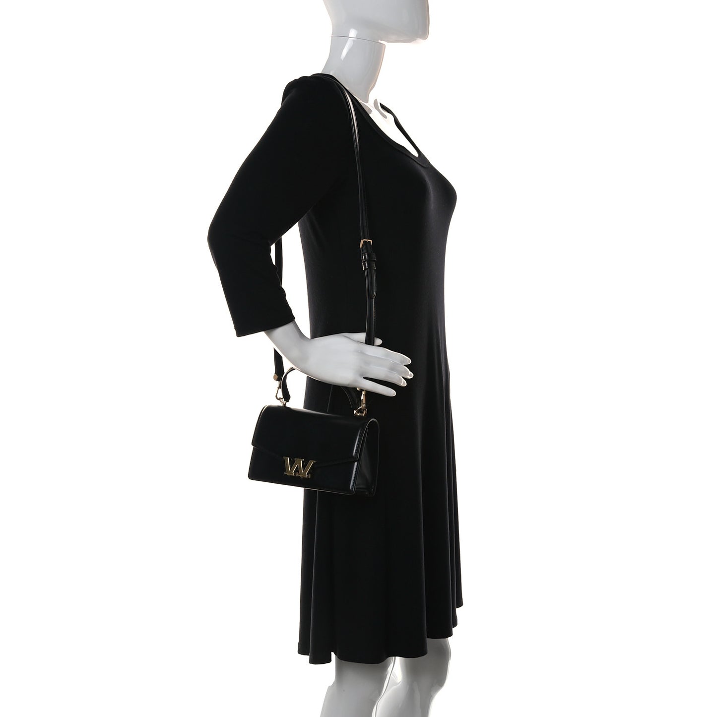 Calfskin Mini Legacy Satchel Black
