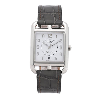 Hermes Stainless Steel Alligator 29mm Cape Cod Automatic Watch Gris Perle 1 of 4