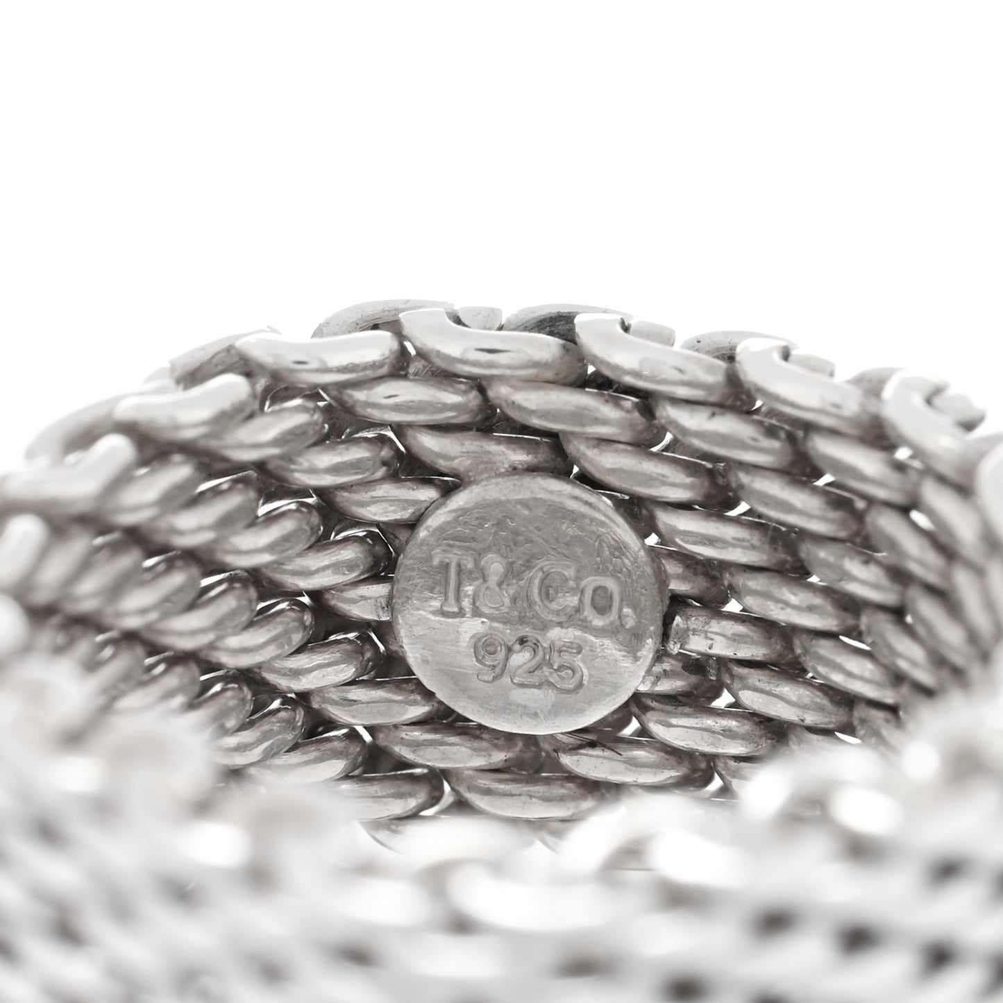 Sterling Silver Somerset Mesh Ring 55 7.25
