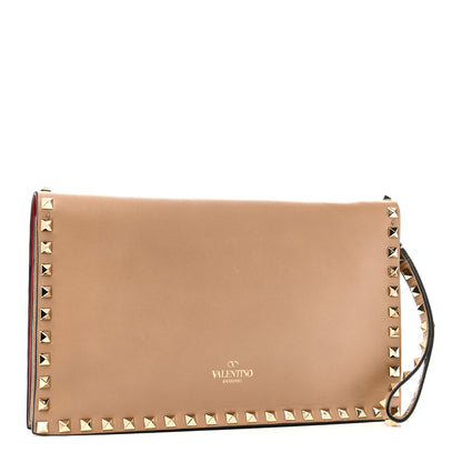 Valentino Garavani Nappa Rockstud Wristlet Clutch Alpaca 3 of 9