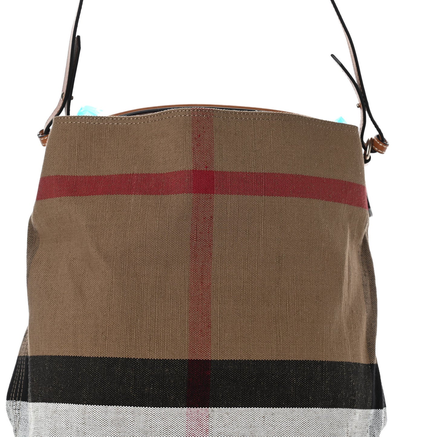 Canvas Mega Check Medium Ashby Hobo Saddle Brown