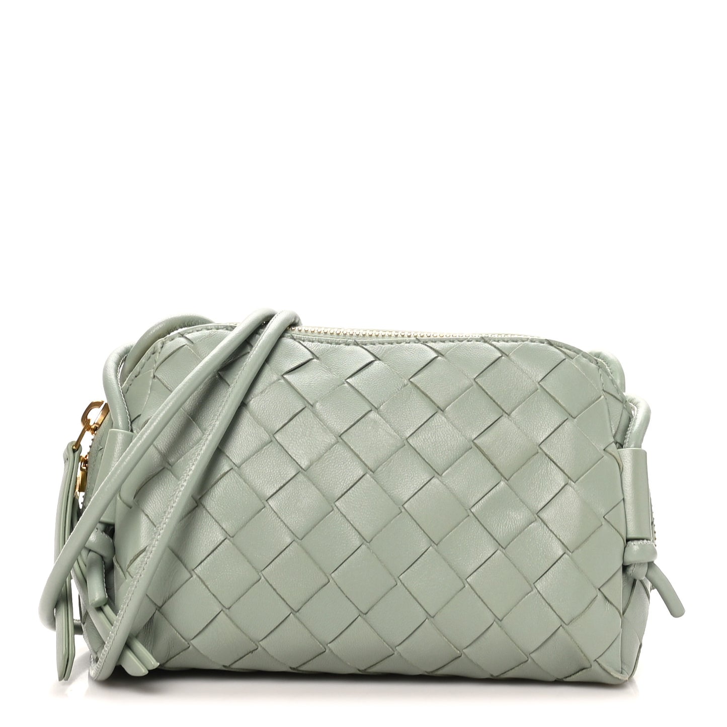 Nappa Intrecciato Mini Loop Camera Bag Aloe