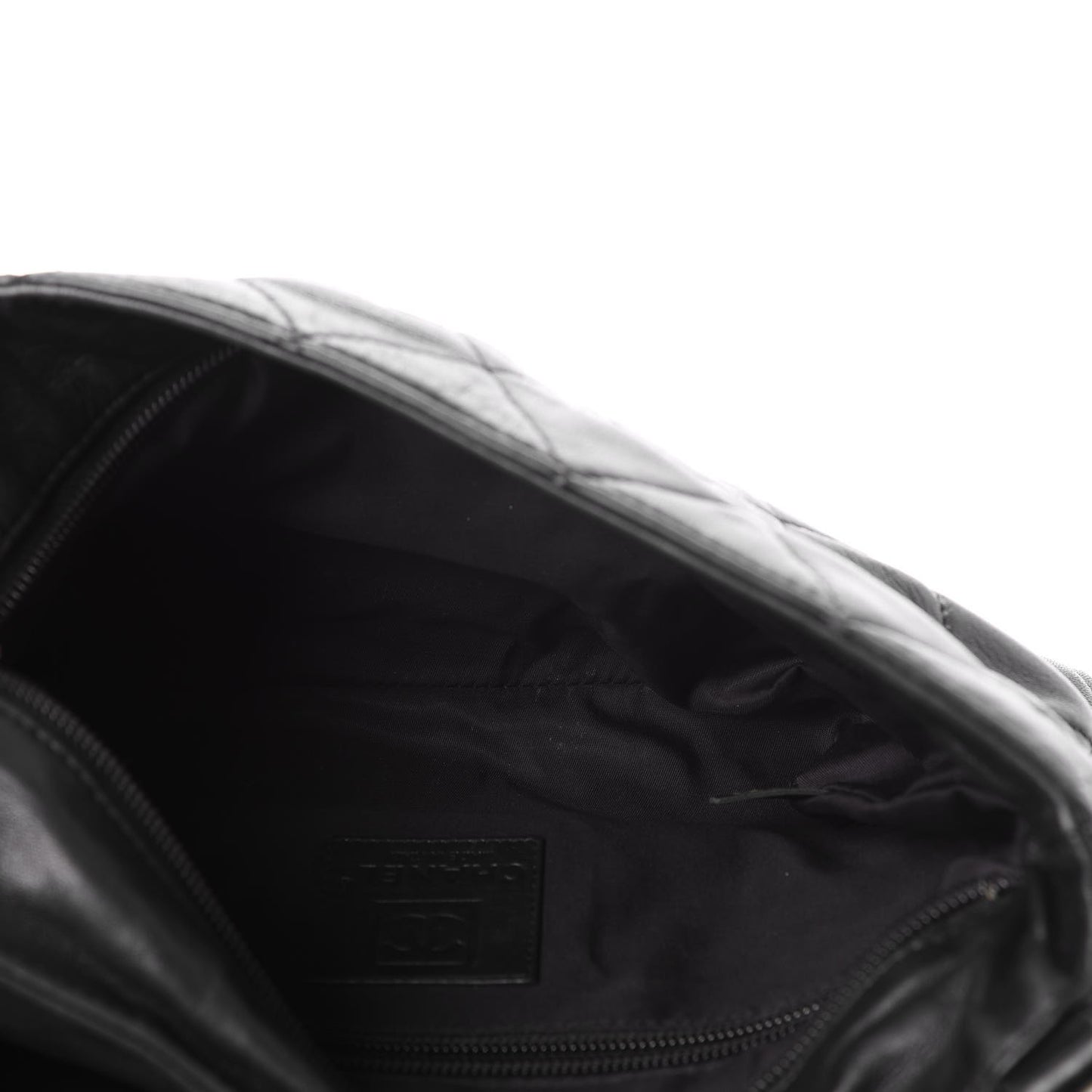 Lambskin Quilted Sport Messenger Bag Black