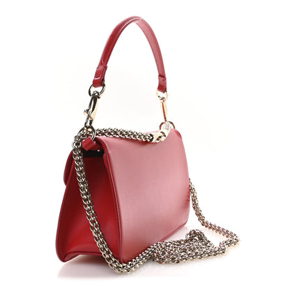 Valentino Garavani Calfskin Enamel Vlogo Loco Shoulder Bag Rouge Pur 3 of 12