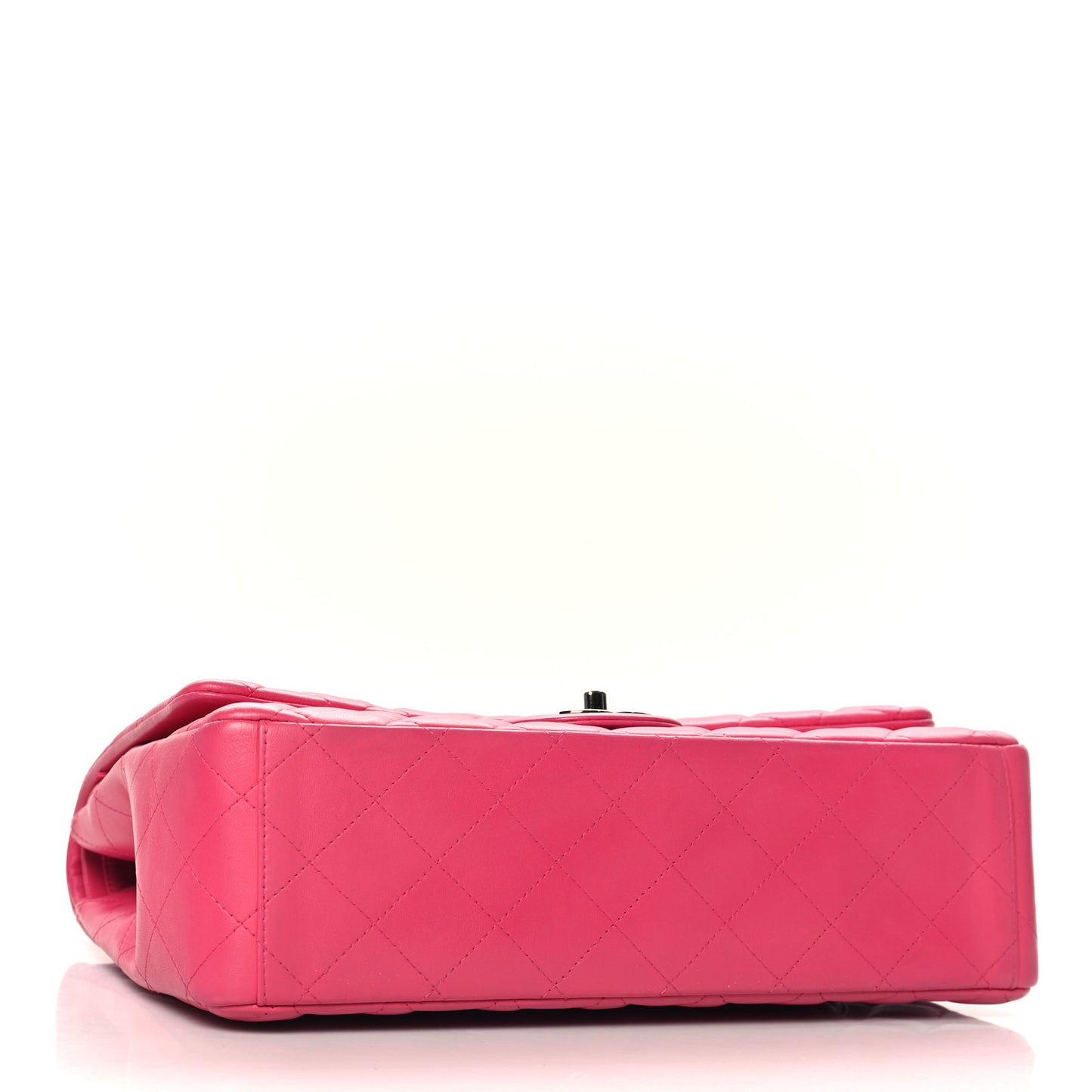 Lambskin Quilted Maxi Double Flap Fuchsia