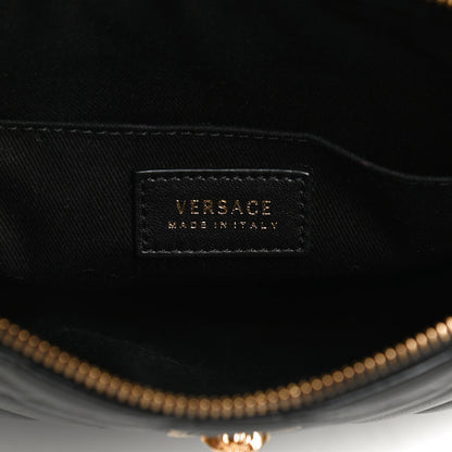 Versace Calfskin Quilted Large Tribute Icon Crossbody Pouch Black 7 of 12