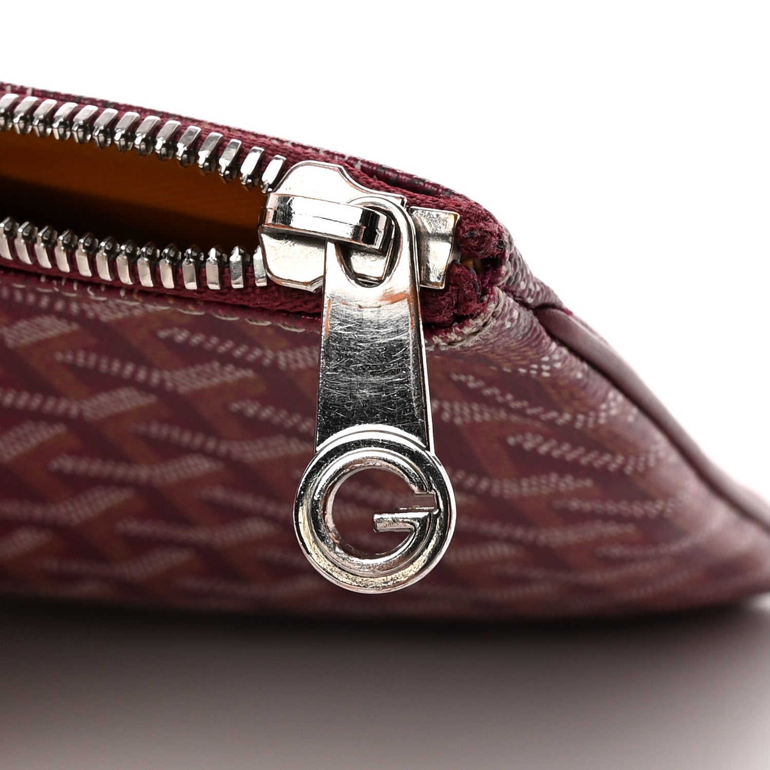 Goyard Goyardine Senat Pochette MM Burgundy 10 of 10