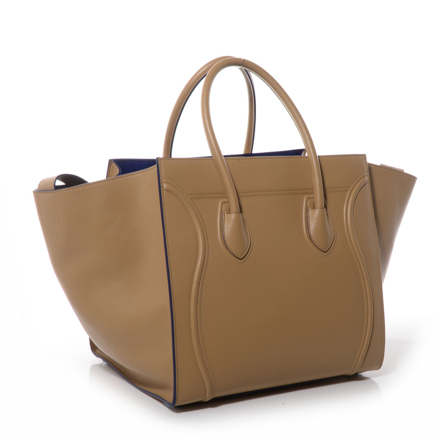 Smooth Calfskin Color Trim Medium Phantom Luggage Dune Cobalt