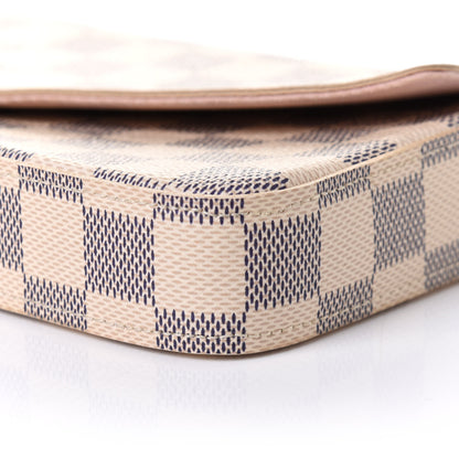 Louis Vuitton Damier Azur Pochette Felicie Chain Wallet Rose Ballerine 10 of 11