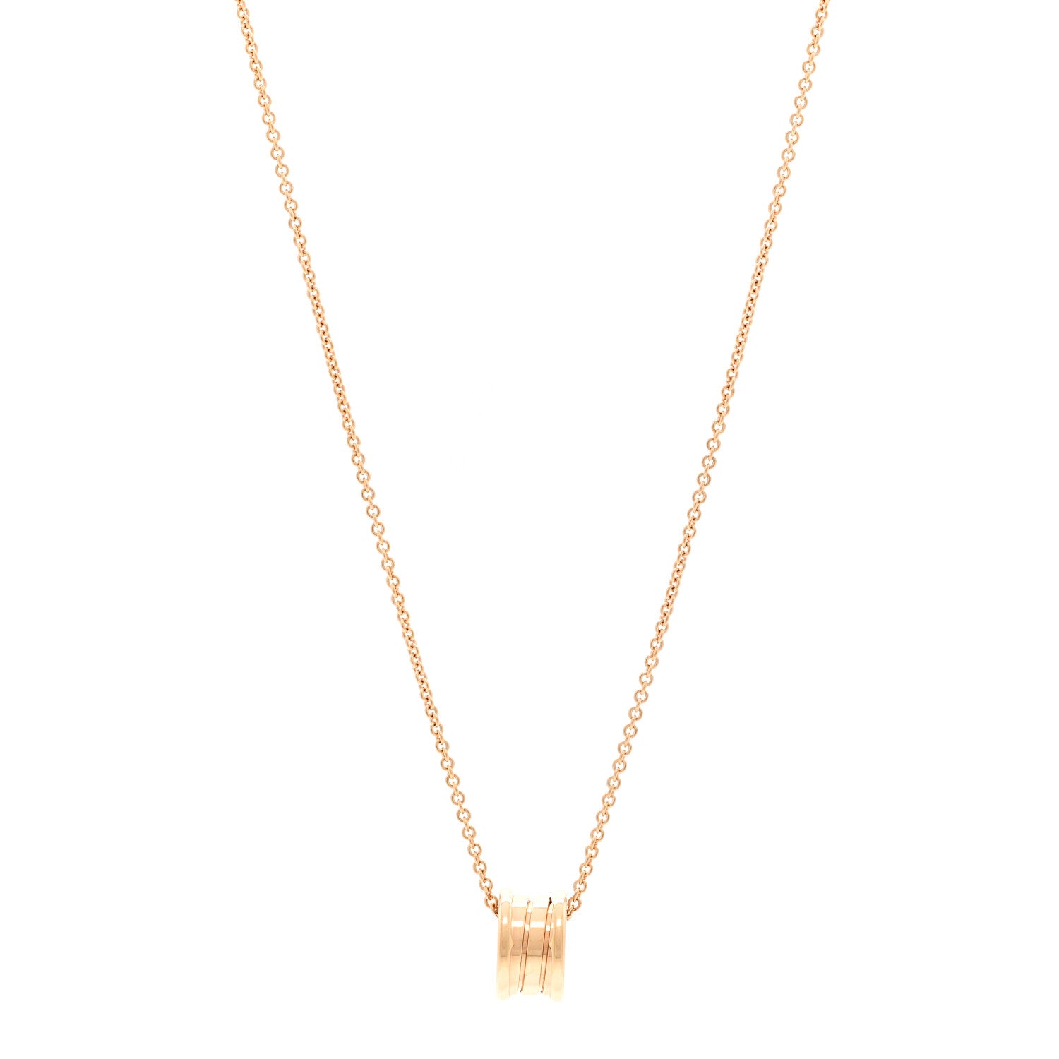 Bulgari 18K Rose Gold B.Zero1 Pendant Necklace 1 of 5