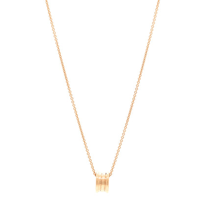 Bulgari 18K Rose Gold B.Zero1 Pendant Necklace 1 of 5
