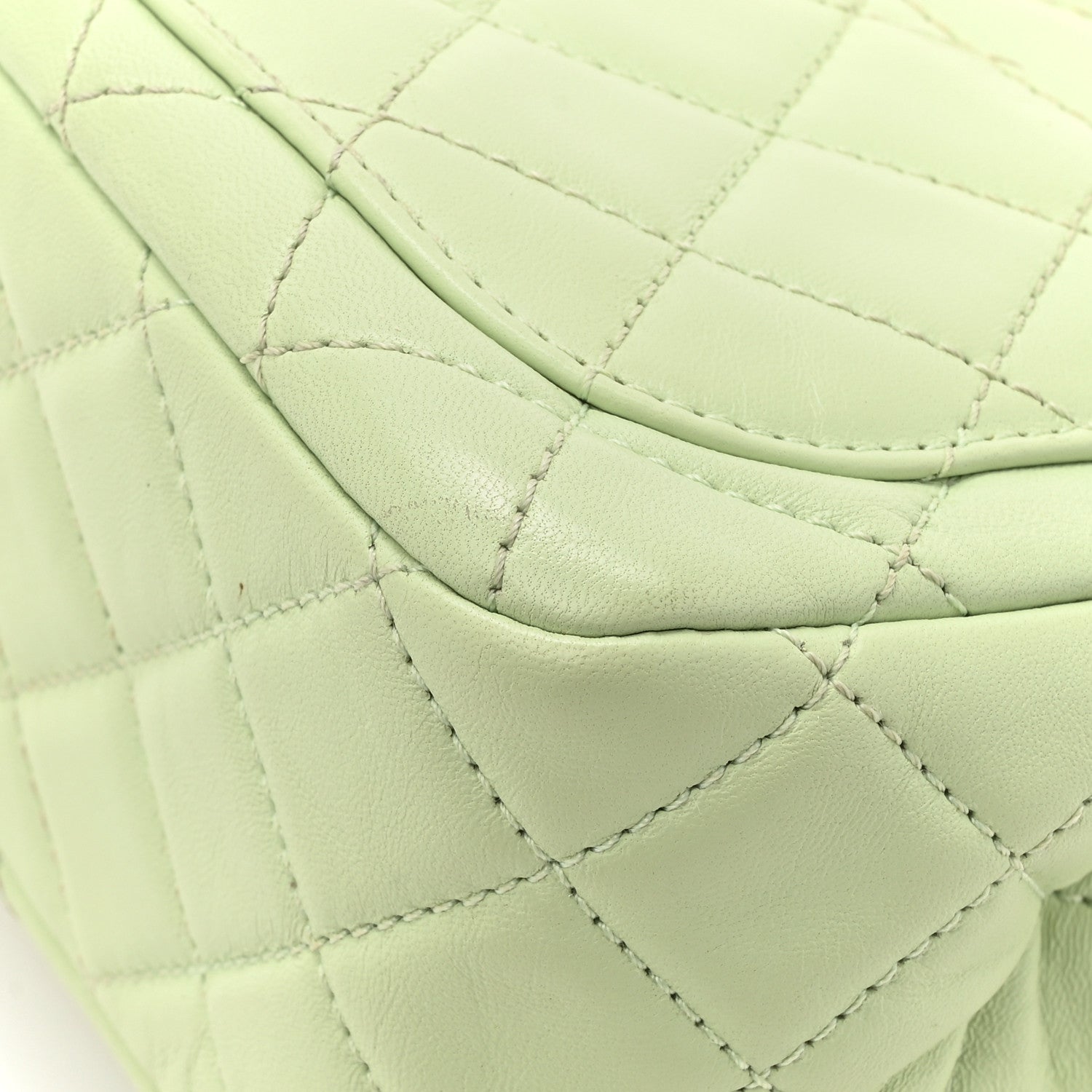 Chanel Lambskin Quilted Mini Pearl Crush Flap Light Green 15 of 16