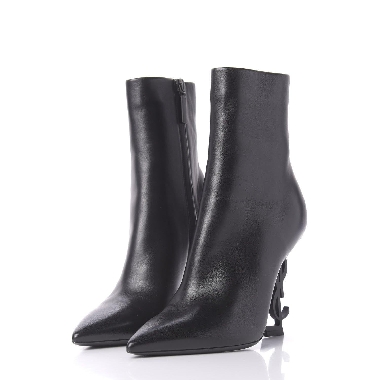 Saint Laurent Calfskin Opyum Ankle Boots 36 Black 3 of 10