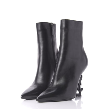 Saint Laurent Calfskin Opyum Ankle Boots 36 Black 3 of 10