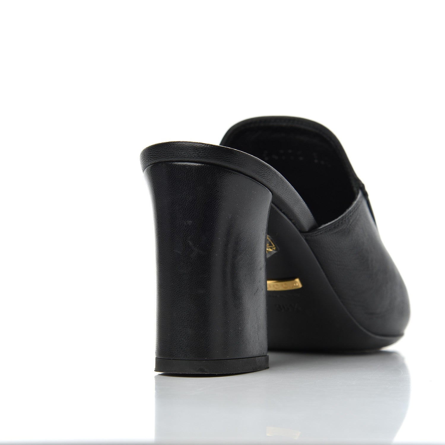 Gucci Malaga Kid Horsebit Princetown Mid Heel Mules 36.5 Black 13 of 21