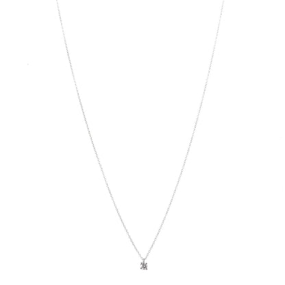 Tiffany Platinum Diamond .19ct Solitaire Pendant Necklace 1 of 6