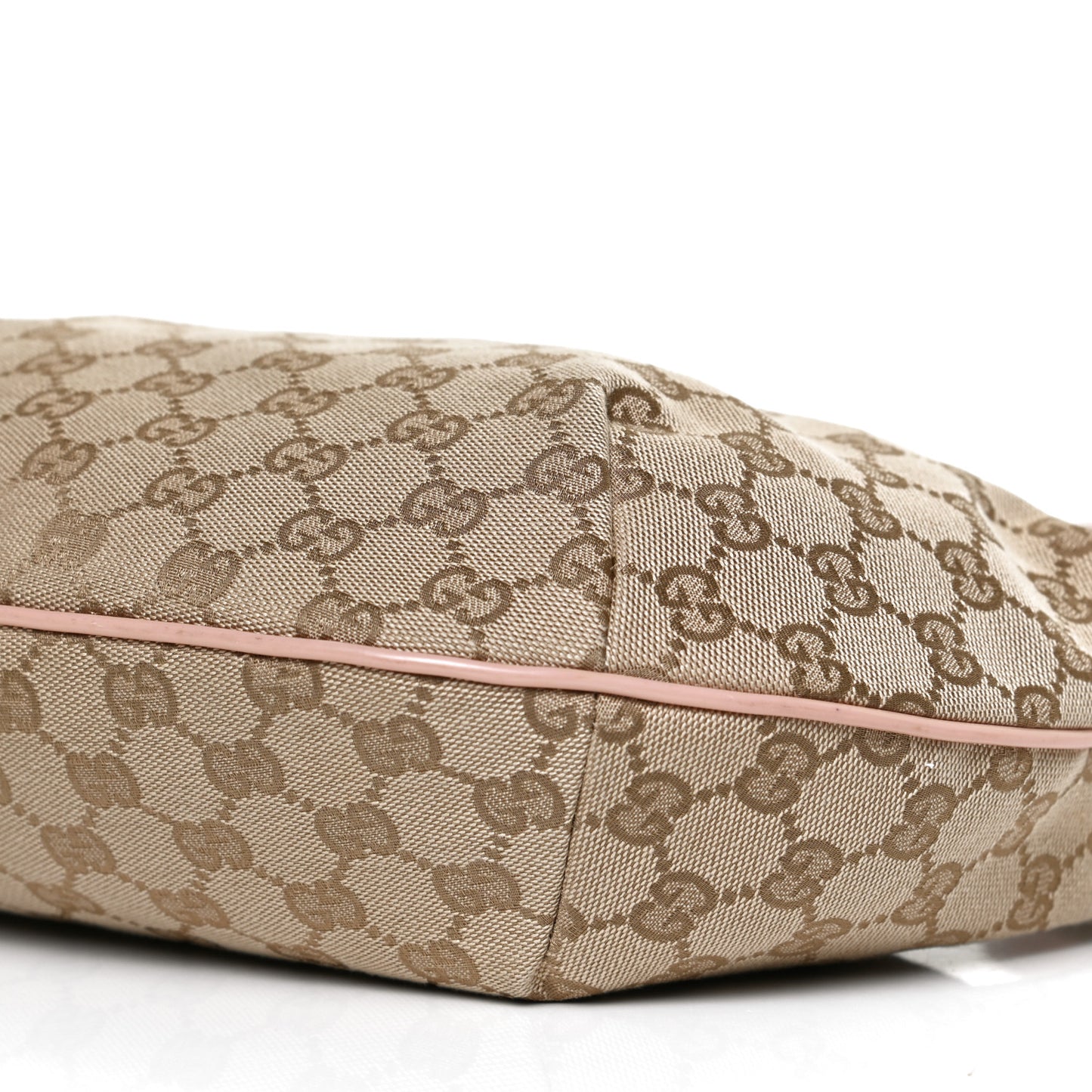 Monogram Web Medium Half Moon Hobo Blue Pink