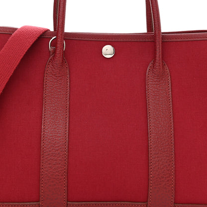 Hermes Toile Buffle Garden Party 30 TPM Rouge Imperial 8 of 10