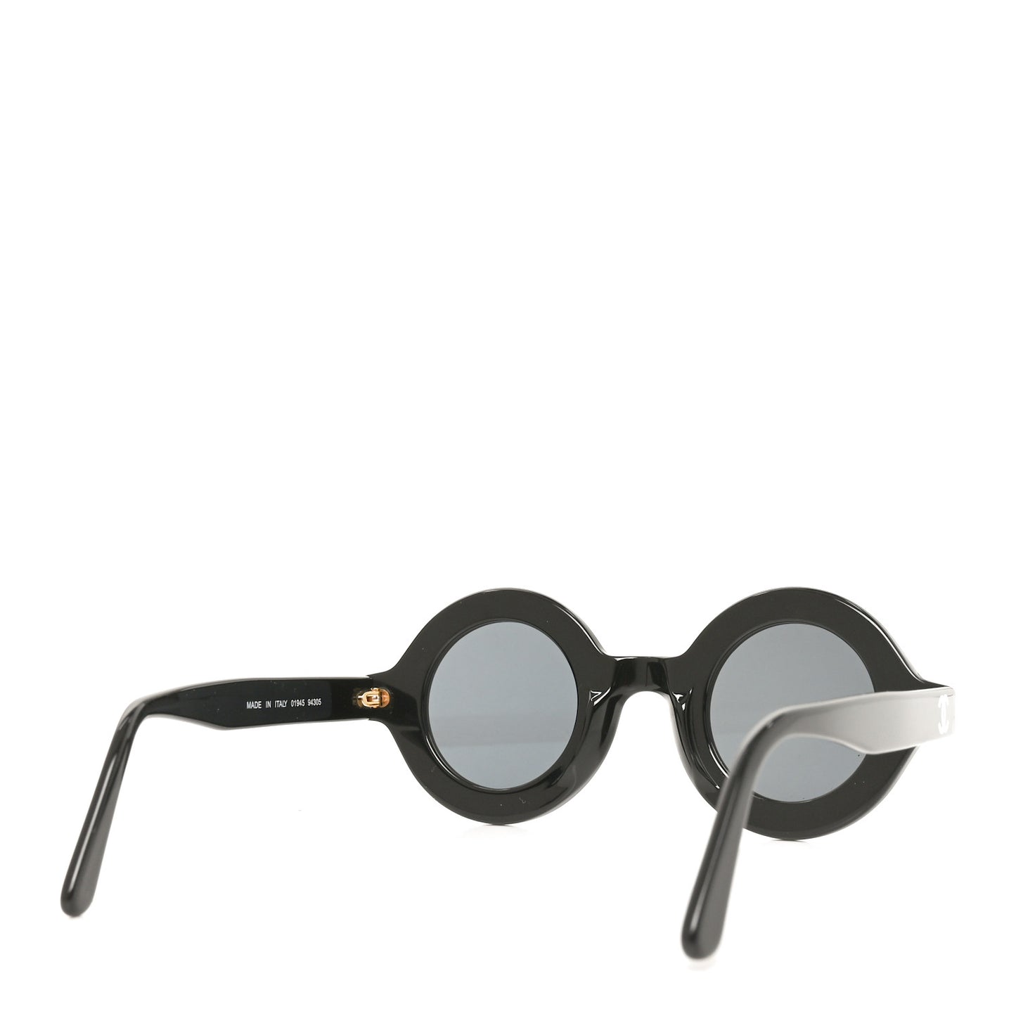 Round 01945 94305 Sunglasses Black White