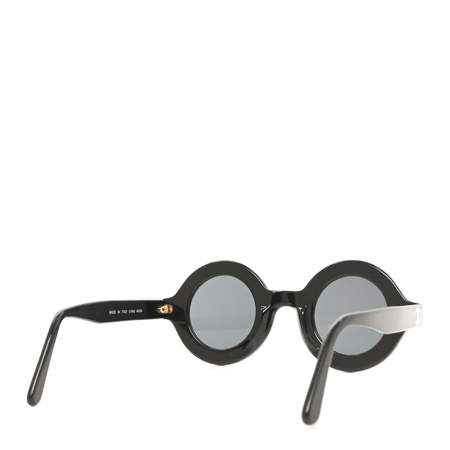 Chanel Round 01945 94305 Sunglasses Black White 4 of 7