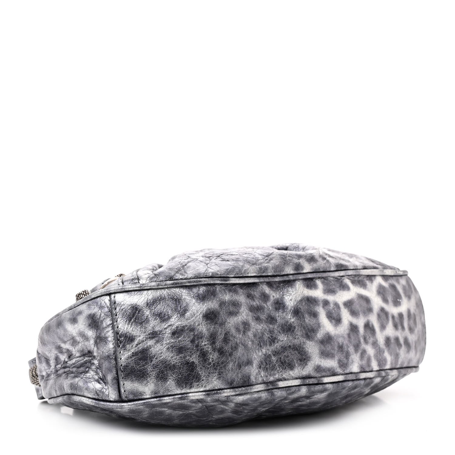 Balenciaga Metallic Agneau Arena Leopard Le Cagole Shoulder Bag XS Dark Grey 5 of 12