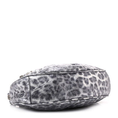Balenciaga Metallic Agneau Arena Leopard Le Cagole Shoulder Bag XS Dark Grey 5 of 12