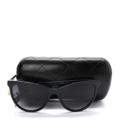 Chanel Acetate Fantasy Pearl Cat Eye Sunglasses 5341-H Black 8 of 8