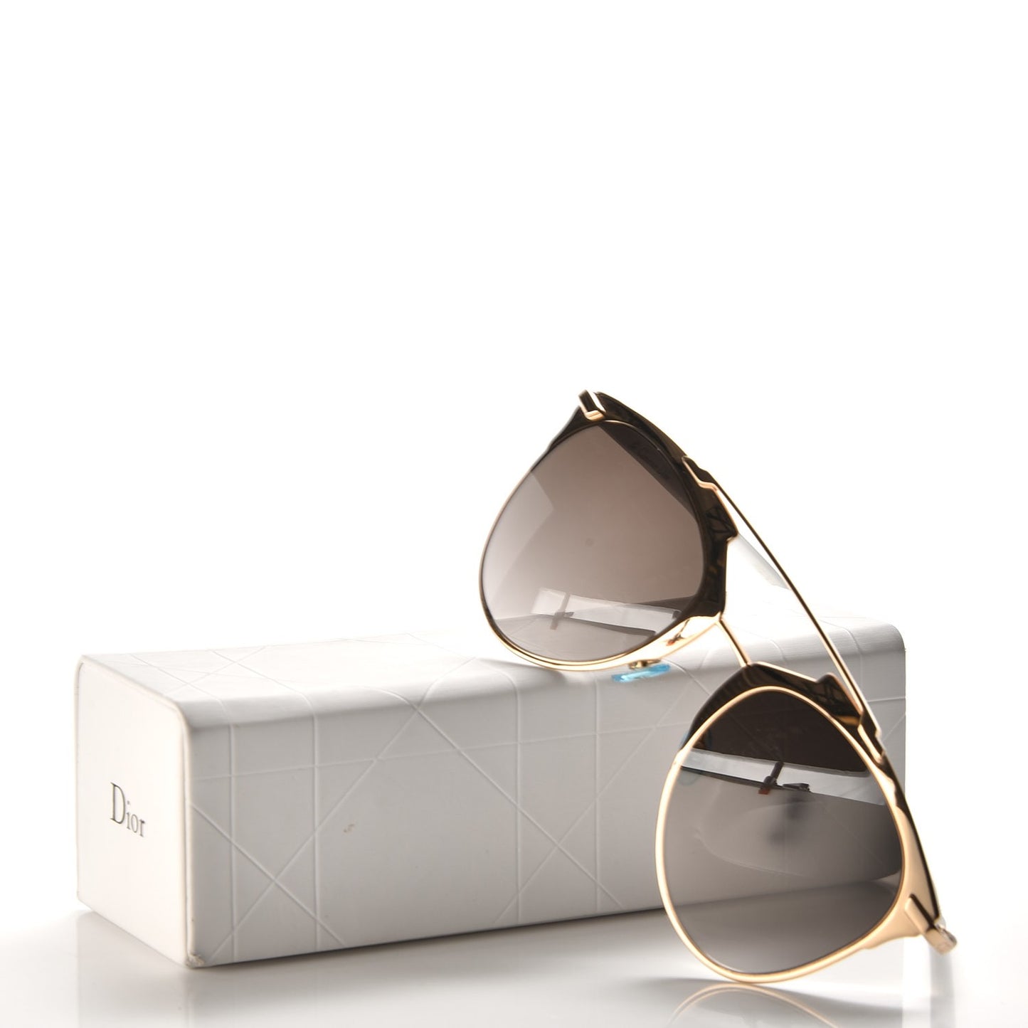 Reflected Sunglasses Gold White
