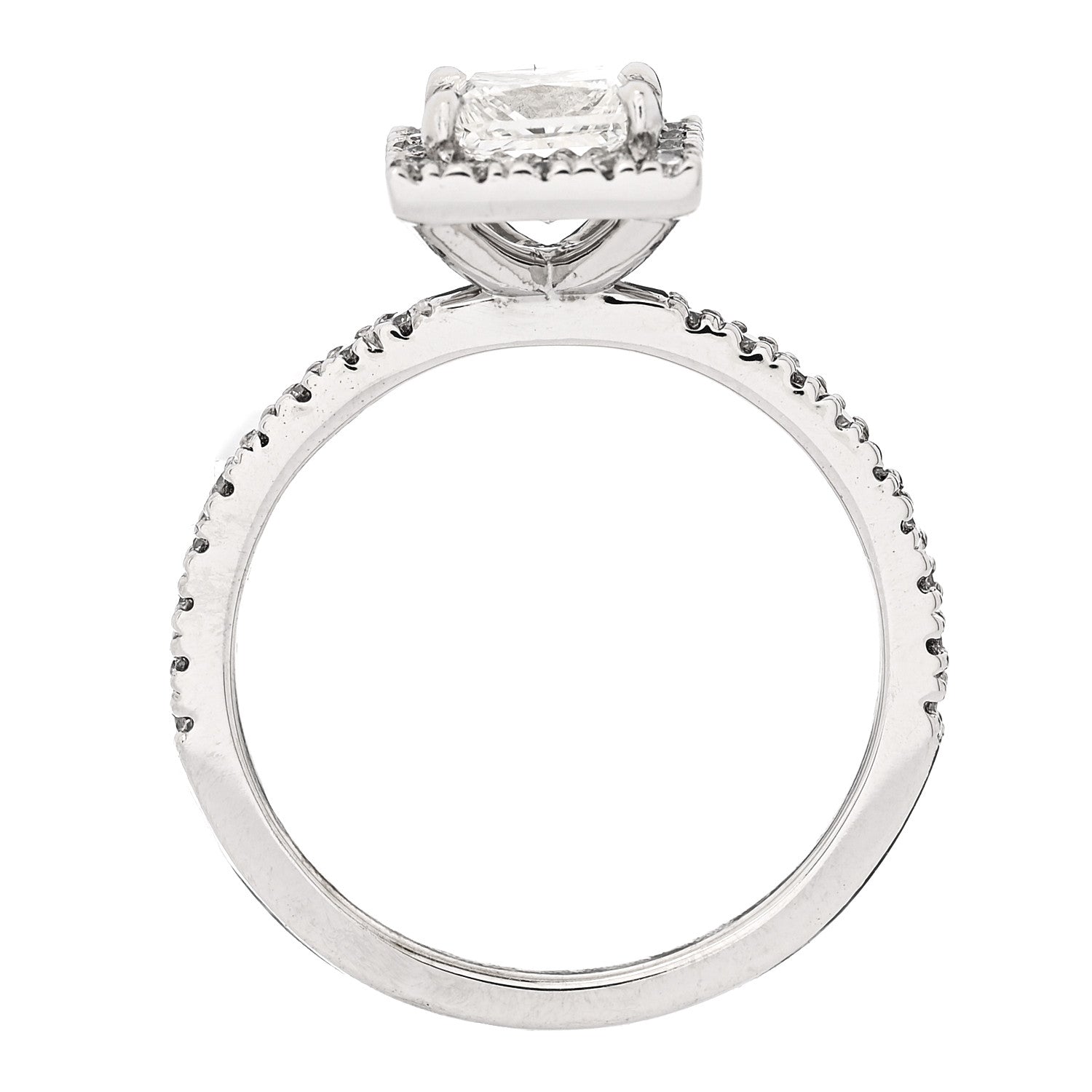 Parker & West by FASHIONPHILE 18K White Gold Diamond .96ctw Princess Cut Engagement Ring  52 6 5 of 10