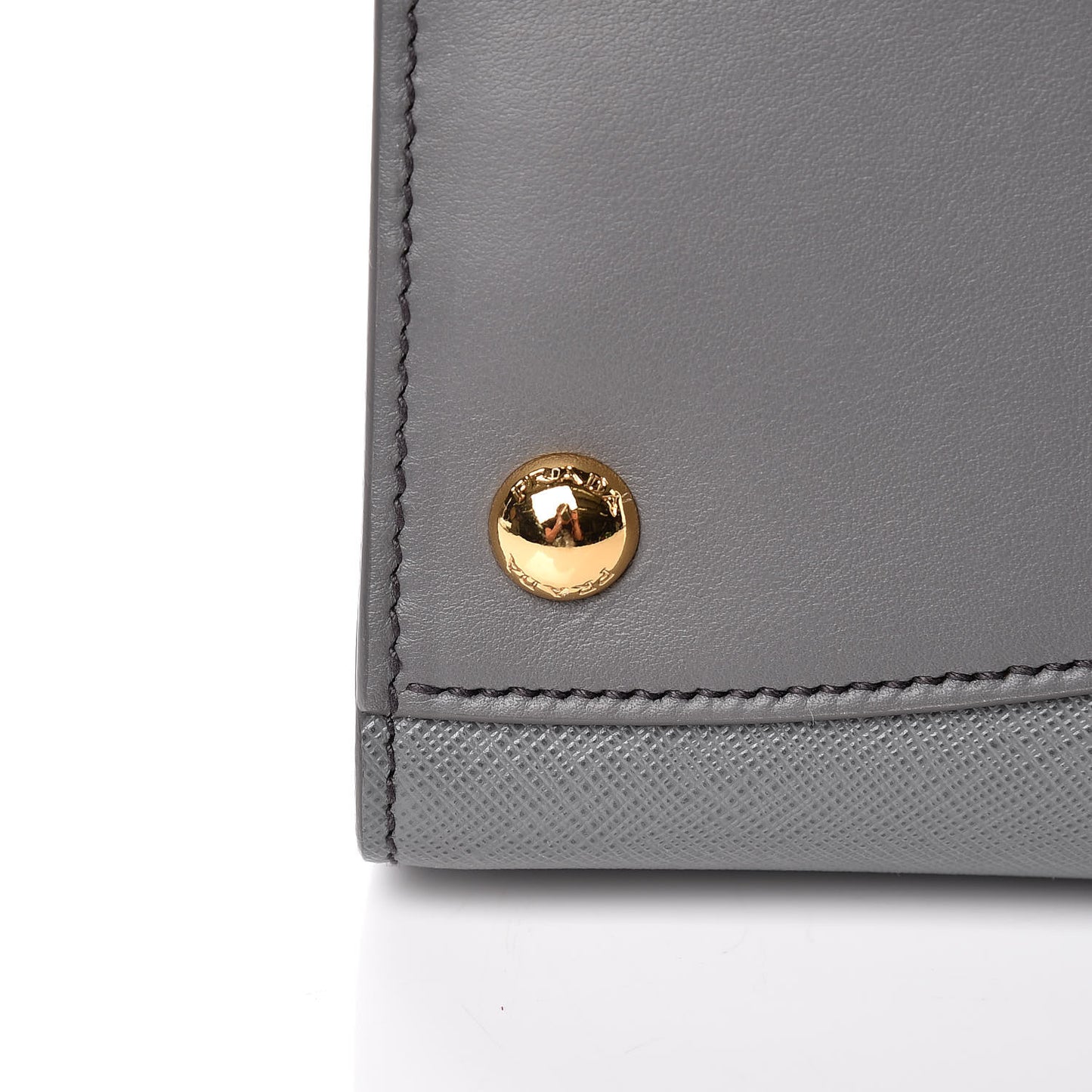 Saffiano City Calfskin Small Bibliotheque Top Handle Mercurio Talco