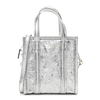 Balenciaga Metallic Calfskin XXS Bazar Shopper Tote Silver Hardware 1 of 10