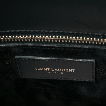 Saint Laurent Calfskin Striped Small Sac De Jour Black White 6 of 11