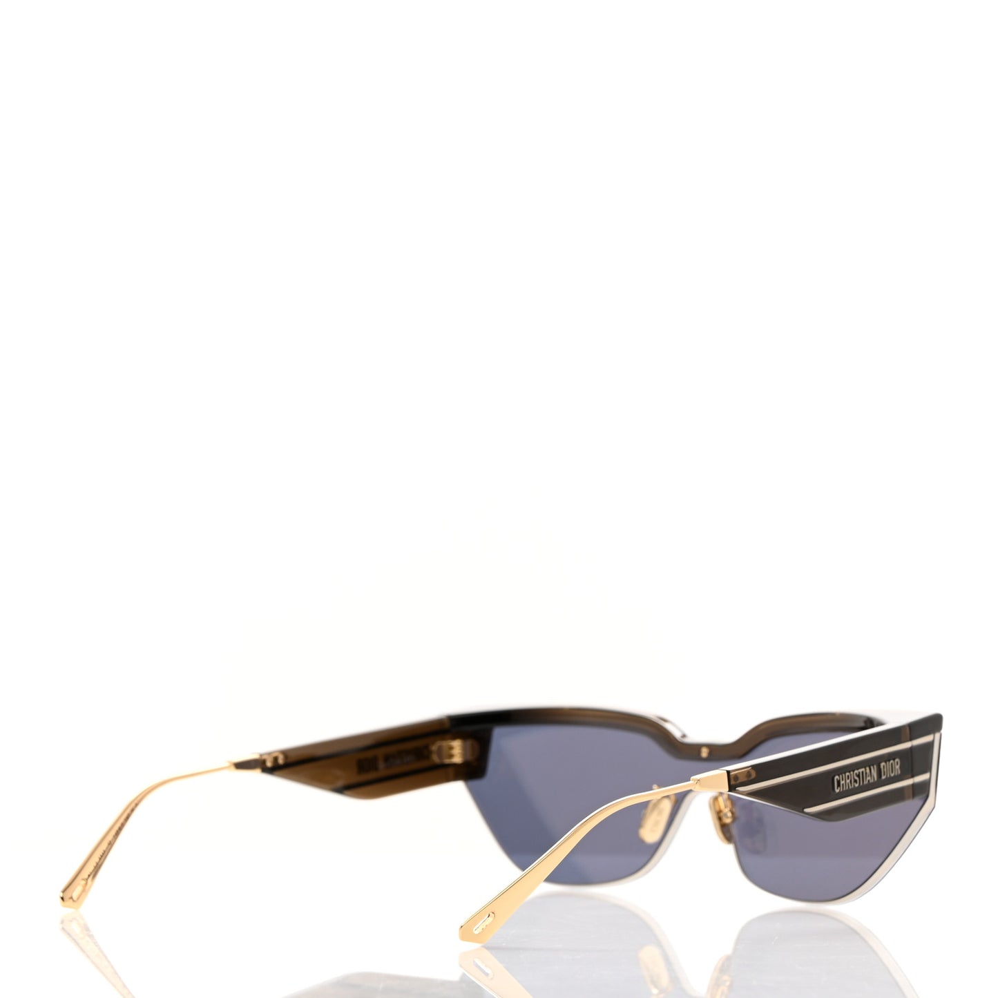 CHRISTIAN DIOR Acetate DiorClub M3U Cat Eye Sunglasses Shiny Black