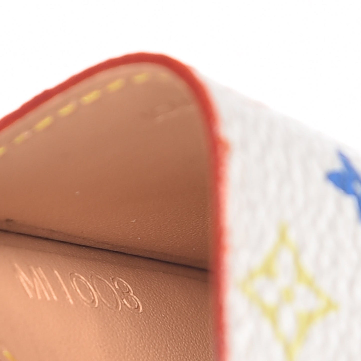 Monogram Multicolor Mirror and Case Pouch White