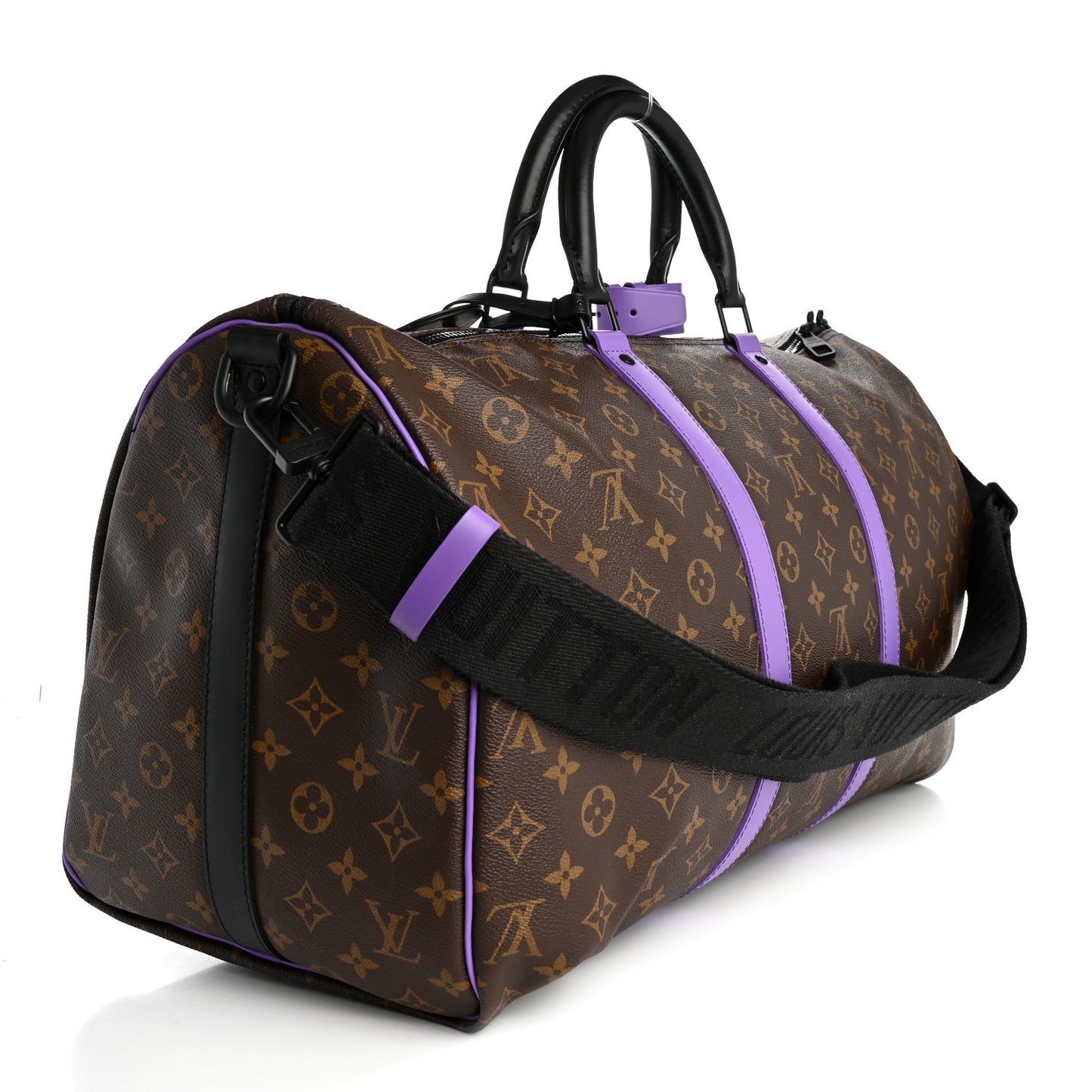 Monogram Macassar LV Colormania Keepall Bandouliere 50 Purple