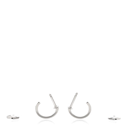 Cartier 18K White Gold Small LOVE Hoop Earrings 3 of 6
